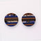 4pcs Epoxy Resin Pendants, Round Translucent Blue Resin Findings, Wood and Resin Pendant, Color Blocked, Large Round Charm