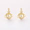 10pcs Real Gold Plated Planet Charm Zircon Planet Pendant