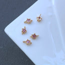 10pcs Five pointed star zircon Connecto Charm pendant, 6mm Zircon Charm, Star CZ Pave Pendant necklace Jewelry Making