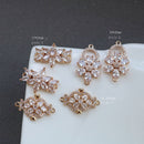 10pcs flower Zirconia Connecto Charm Pedant , CZ Pave flower Pendant, Rhinestone Charm