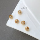 10pcs CZ Pave beads, zircon bracelet beads Charm Pendant, crystal Pave Charm, zircon Spacer Beads Round