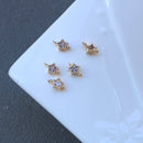 10pcs Five pointed star zircon Connecto Charm pendant, 6mm Zircon Charm, Star CZ Pave Pendant necklace Jewelry Making