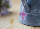 Cross Necklace / Easter gifts Purple / Christian Jewelry / Gifts for Her / Bridal Jewellery / Good Friday Jewelry / Christian / Remembrance