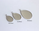 20pcs Stainless Steel 10x14mm/13x18mm/ 18x25mm Teardrop Bezel Settings Earring Blanks Earrings Base