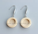 20pcs Stainless Steel wood Earrings Blanks,wood Earrings Base Settings