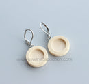 20pcs Stainless Steel wood Earrings Blanks,wood Earrings Base Settings