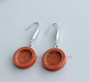 20pcs Stainless Steel wood Earrings Blanks,wood Earrings Base Settings