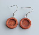 20pcs Stainless Steel wood Earrings Blanks,wood Earrings Base Settings