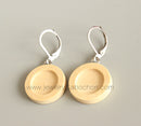 20pcs Stainless Steel wood Earrings Blanks,wood Earrings Base Settings