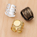 10pcs Three circles hollowed out Ring Blank 12mm Base Setting