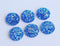 20pcs  12mm Faux Druzy Resin Cabochons, blue Glitter Resin Cabochons