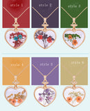 1pcs Pressed Flower Pendant Necklace