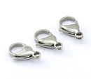 50pcs Stainless Steel Lobster Clasp Claw Clasps Bracelet Necklace Finding Jewelry Supplies