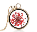 1pcs Pressed Flower Pendant Necklace