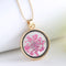 1pcs Pressed Flower Pendant Necklace