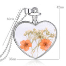 1pcs Pressed Flower Pendant Necklace