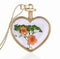 1pcs Pressed Flower Pendant Necklace - Heart-shaped gold frame