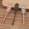 20pcs brass plating  Bobby Pins Leaves Flower Filigree Pad, Flower Hair Findings, Hair Accessories