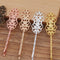 20pcs brass plating  Bobby Pins Leaves Flower Filigree Pad, Flower Hair Findings, Hair Accessories