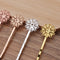 20pcs brass plating Bobby Pins Leaves Flower Filigree Pad, Flower Hair Findings,Hair Accessories