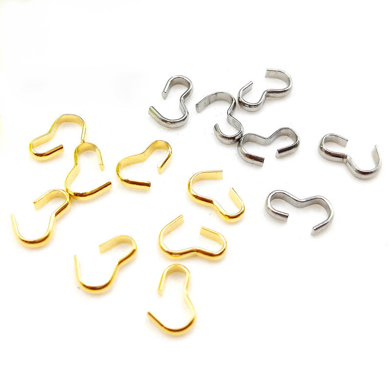 100pcs Stainless steel jewelry 3 word buckle, gold 3 word buckle, connection buckle