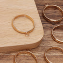 20pcs 19mm BrassAdjustable Ring Blank Cameo Base Setting, Brass Ring Blanks