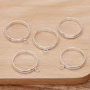 20pcs 19mm BrassAdjustable Ring Blank Cameo Base Setting, Brass Ring Blanks