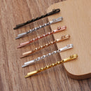 50pcs Hair Pins, Brass Bobby Pin with Ring, DIY Hairpin Hair Pins, Jewelry Vintage Blank Hairpin