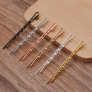 50pcs Hair Pins, Brass Bobby Pin with Ring, DIY Hairpin Hair Pins, Jewelry Vintage Blank Hairpin