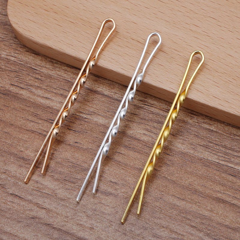 100pcs Hair Pins, Brass Bobby Pin with Ring, DIY Hairpin Hair Pins, Jewelry Vintage Blank Hairpin