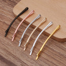 100pcs Hair Pins, Brass Bobby Pin with Ring, DIY Hairpin Hair Pins, Jewelry Vintage Blank Hairpin