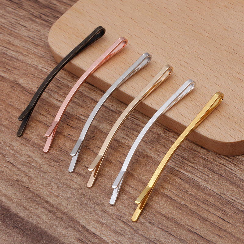 100pcs Hair Pins, Brass Bobby Pin with Ring, DIY Hairpin Hair Pins, Jewelry Vintage Blank Hairpin