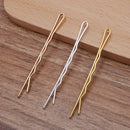 100pcs Hair Pins, Brass Bobby Pin with Ring, DIY Hairpin Hair Pins, Jewelry Vintage Blank Hairpin