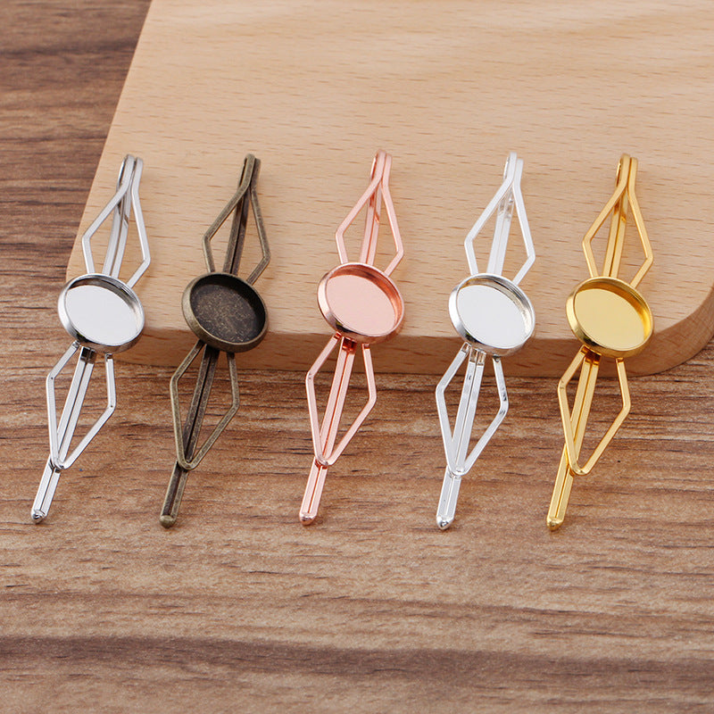 20pcs Hair Clips 12mm Bezel, Cabochon Base Blank Hairpin, Hair Clips, Blank Bobby Pins Tray, Hair Accessories