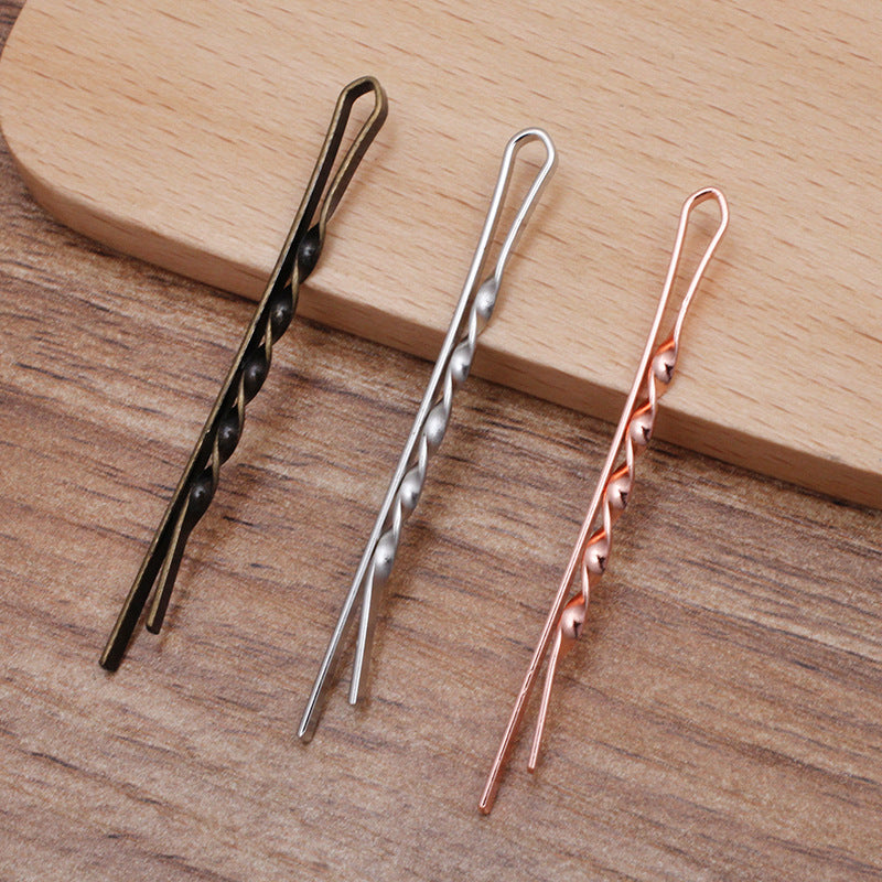 100pcs Hair Pins, Brass Bobby Pin with Ring, DIY Hairpin Hair Pins, Jewelry Vintage Blank Hairpin