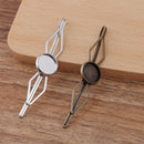 20pcs Hair Clips 12mm Bezel, Cabochon Base Blank Hairpin, Hair Clips, Blank Bobby Pins Tray, Hair Accessories