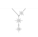 terling silver star, meteor clavicle Necklace