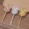 20pcs brass plating  Bobby Pins Leaves Flower Filigree Pad, Flower Hair Findings, Hair Accessories