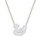 Inlaid zircon Swan necklace ,stainless steel vacuum electroplating chain all-match non-fading