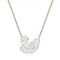 Inlaid zircon Swan necklace ,stainless steel vacuum electroplating chain all-match non-fading