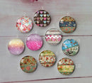 Handmade Round Photo Glass Cabochon Pattern A265