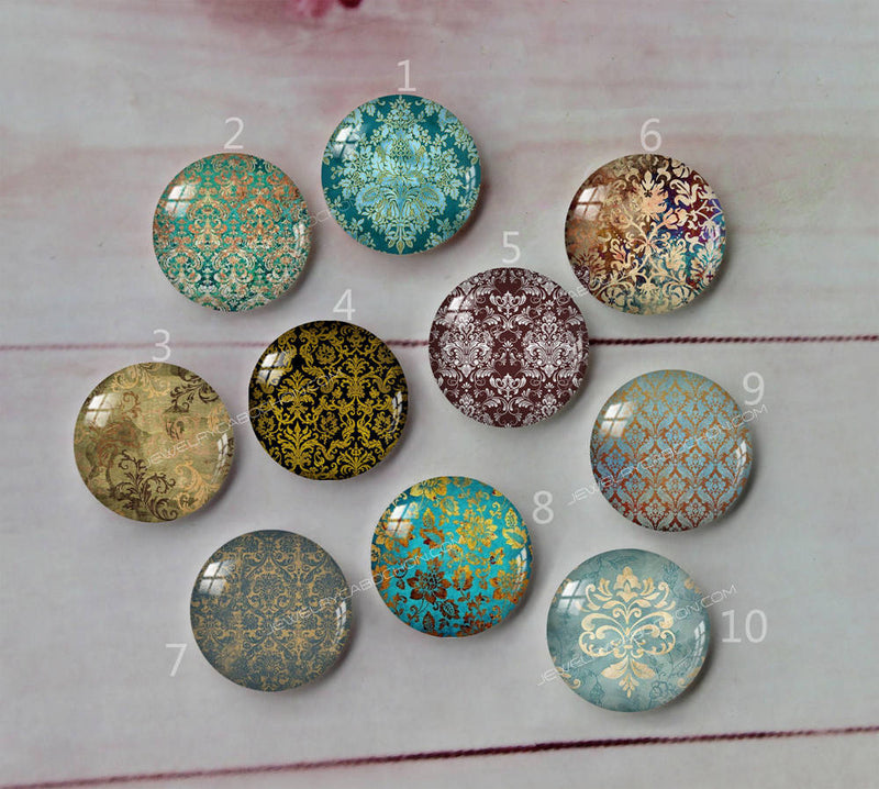 Handmade Round Photo Glass Cabochon Pattern A269