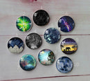 Handmade Round Photo Glass Cabochon A298