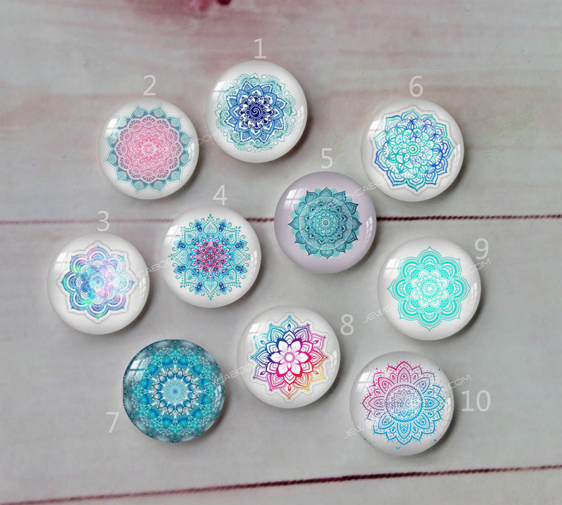 Handmade Round Photo Glass Cabochon Pattern A307