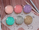 Handmade Round Photo Glass Cabochon Glitter A321