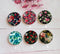 Handmade Round Photo Glass Cabochon flower A330