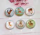 Handmade Round Photo Glass Cabochon animal deer a369