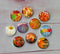 Handmade Round Photo Glass Cabochon tree leaf A484