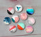 Handmade Round Photo Glass Cabochon geometric A514