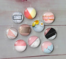 Handmade Round Photo Glass Cabochon geometric A515